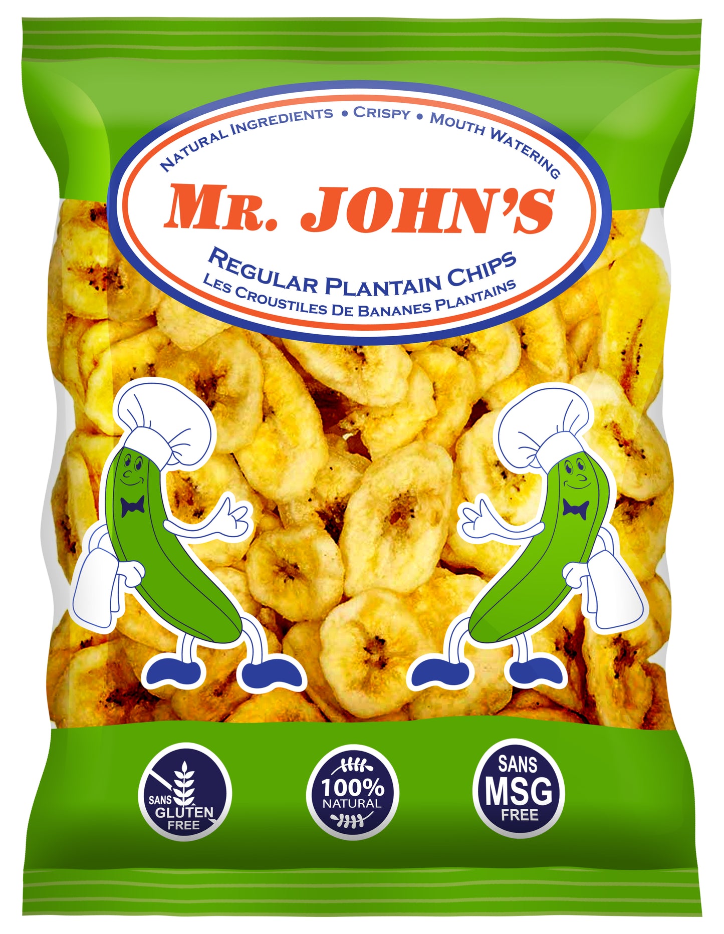 Mr. John’s Plantain Chips Regular Green 400g